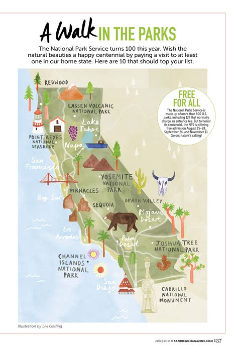 California National Parks Map Printable Maps