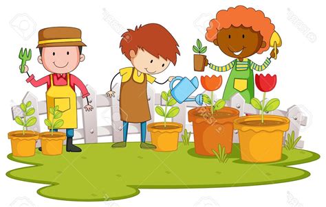 Clipart Kid Gardening Clipart Kid Gardening Transparent Free For