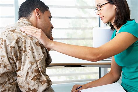 Community Reach Center Soldier Having Counselling Session