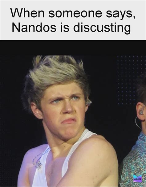 Niall Horan Nandos Food Meme Niall Horan Angry Face Social Media