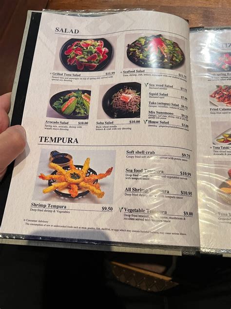 Menu at Miyabi Japanese Steak & Seafood House steakhouse, Fayetteville