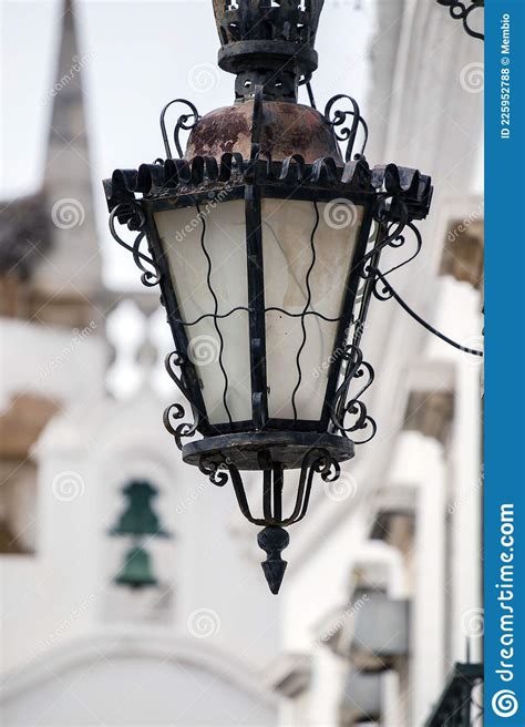 Vintage Design Of A Urban Streetlight Stock Photo Image Of Faro