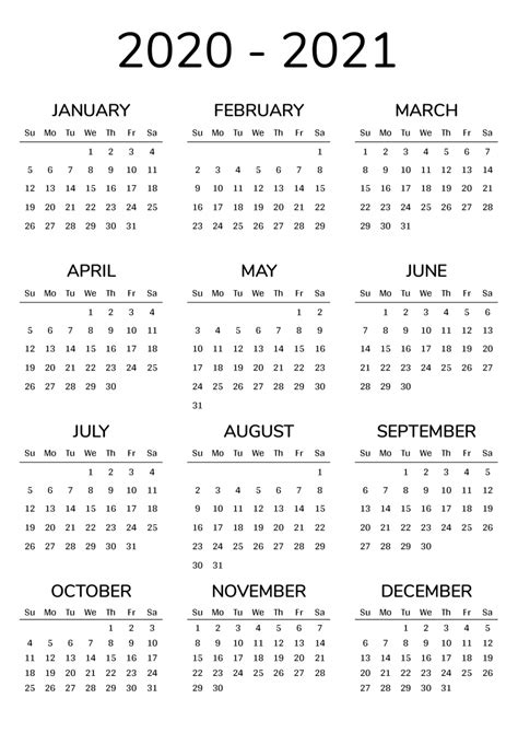 2021 2023 Printable Yearly Calendar