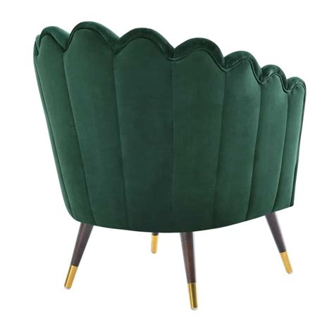 Camille Emerald Green Velvet Scalloped Chair Julian Joseph