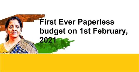 First Ever Paperless Budget On 1st February 2021 Manthan Experts