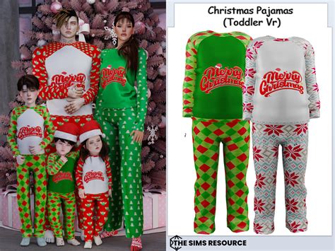 The Sims Resource Christmas Pajamas Toddler Sims 4 Toddler