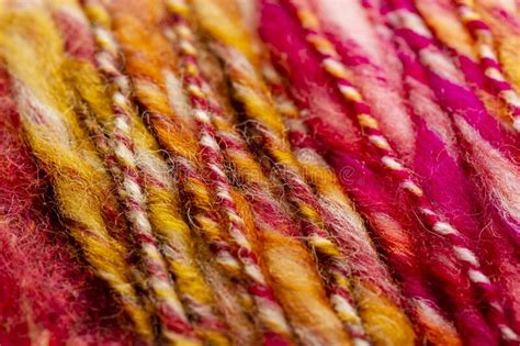 Close Up Of Colorful Knitting Yarn Wool Yarn Skein Stock Image Image