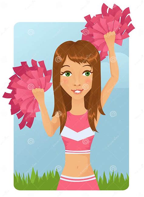 Cute Cheerleader Girl Stock Vector Illustration Of Competition 18799072