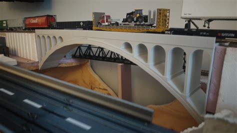 Free Stl File Ho Scale Double Arch Train Bridge 🚆・3d Printer Model To