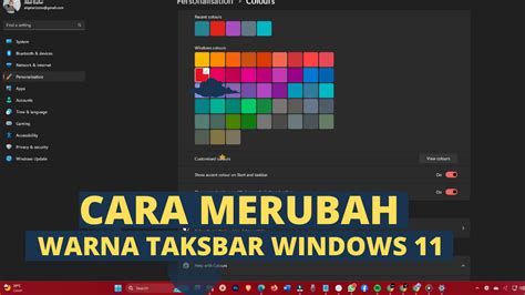 √ Cara Merubah Warna Taskbar Di Windows 11