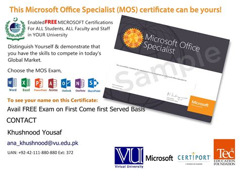 Microsoft Office Specialist Mos Announcement And Training Material