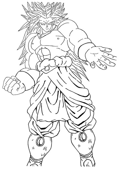 Dragon ball is one of the most popular anime. Broly Coloring Pages at GetColorings.com | Free printable ...