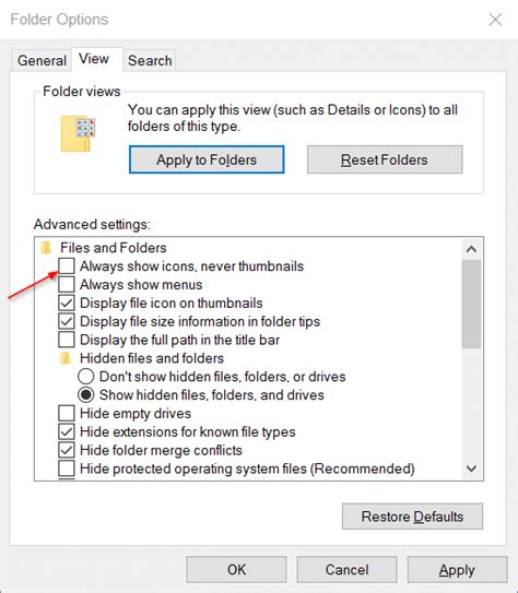 Thumbnail Previews Not Showing In Windows 10 File Explorer