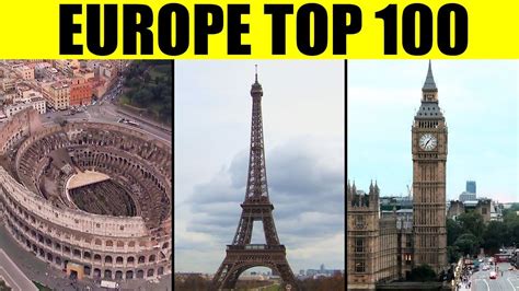 Things To See In Europe Top 100 Tourist Attractions Youtube