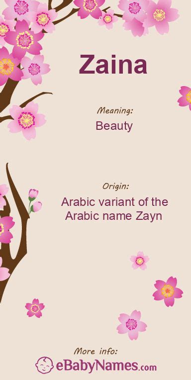 Meaning Of Zaina Beauty
