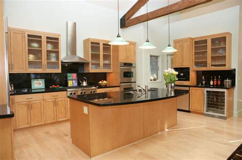 If you want to maintain the dark wood theme of the. Kitchen Design Gallery | Maple kitchen cabinets, Trendy ...