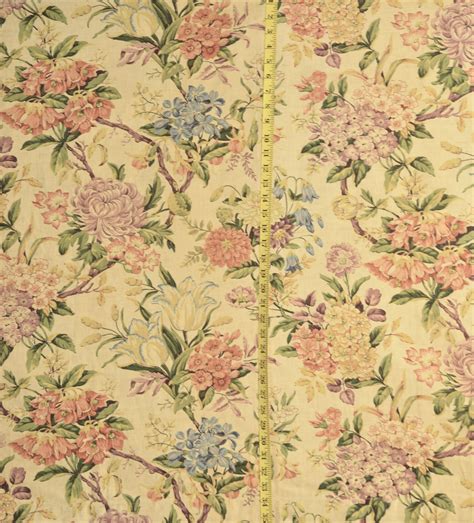 Antique Linen Fabric Classical English French Floral Early Etsy