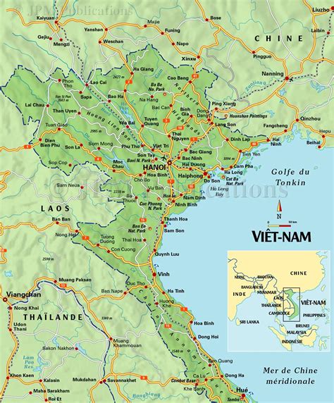 Vietnam Carte Géographique