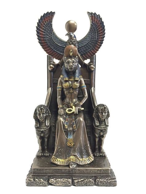 Cultures And Ethnicities Egyptian Goddess Sekhmet Sitting On Throne