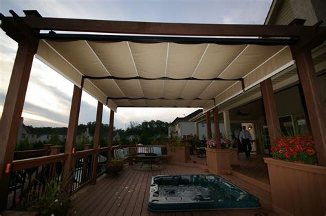 Most are also able to withstand heavy rains, even hail, which means if a storm rumbles ashore, you can rely on your patio awning. Pergola with canopy | Canopy design, Pergola, Outdoor decor