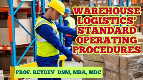 Warehouse Logistics Standard Operating Procedures Sop Youtube