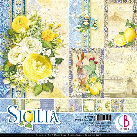 Ciao Bella Double Sided Paper Pack 90lb 12x12 12pkg Sicilia 12