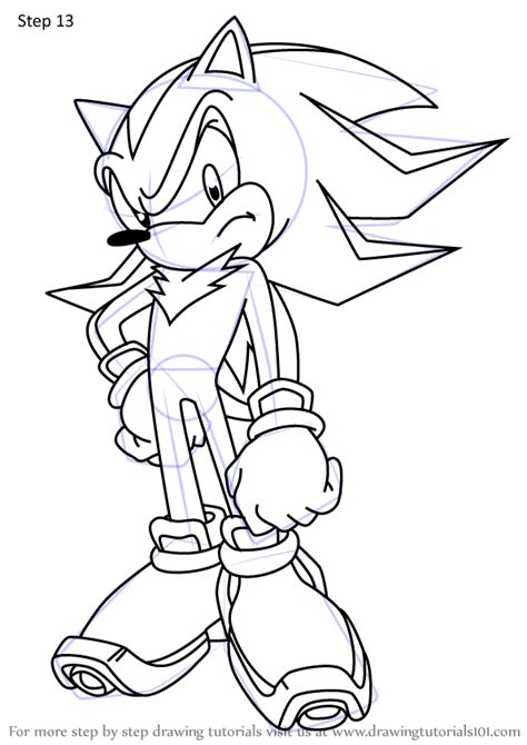 Step By Step How To Draw Shadow The Hedgehog From Sonic X Motherhood