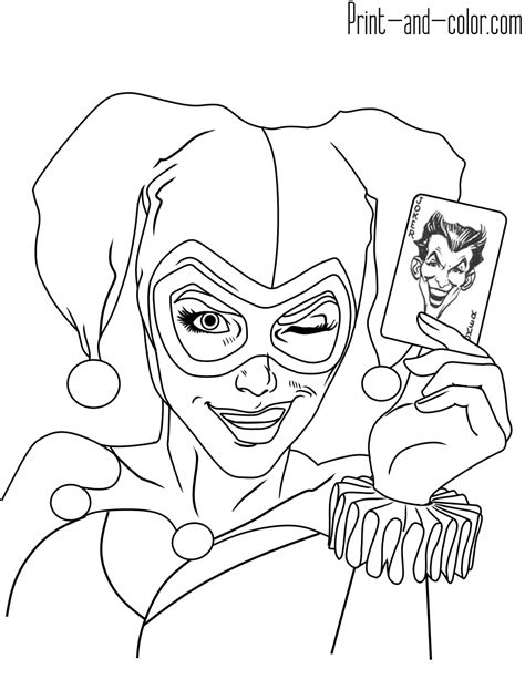 Batman and the joker coloring pages. Harley Quinn coloring pages | Print and Color.com