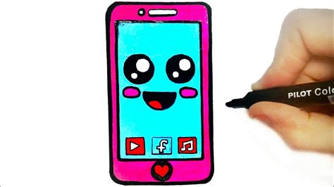 How To Draw A Cell Phone Youtube