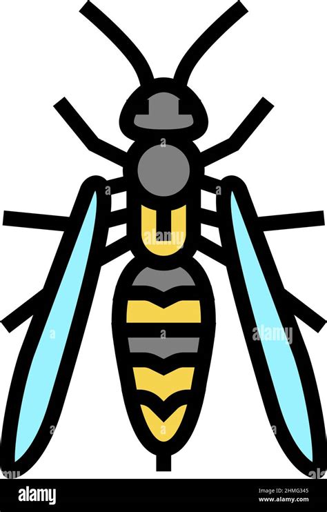 Wasp Insect Color Icon Vector Illustration Stock Vector Image Art Alamy