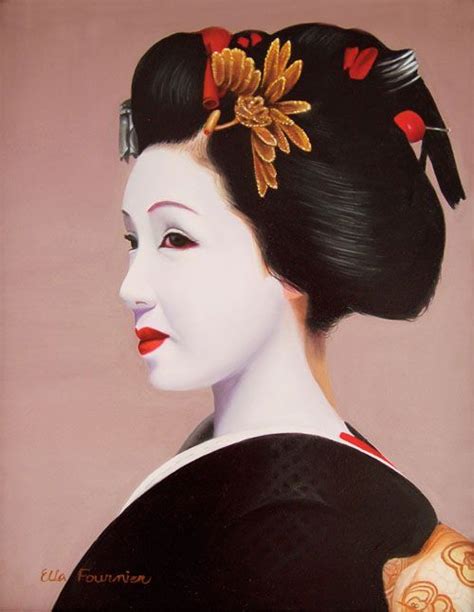 Pin By Dina On Asian Art Andgeishas Painting Of Girl Portrait Geisha