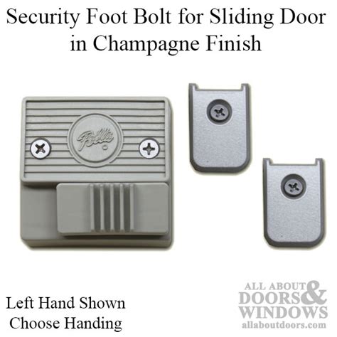 Security Foot Bolt For Sliding Door Champagne Choose Handing