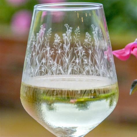 meadow wine glass by emma britton decorative glass designer