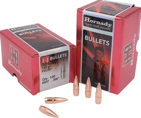 Hornady Fmj Bt 30 Caliber 150 Grain Bullets Academy