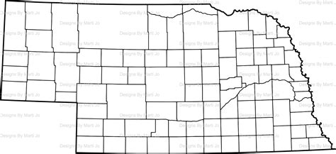 Printable Nebraska Map Printable Ne County Map Digital Etsy