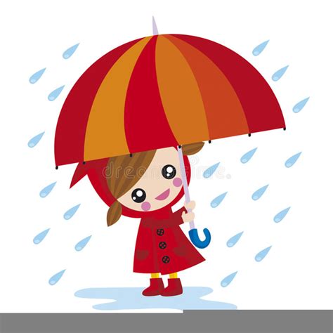 Girl With Umbrella In Rain Clipart Free Images At Vector
