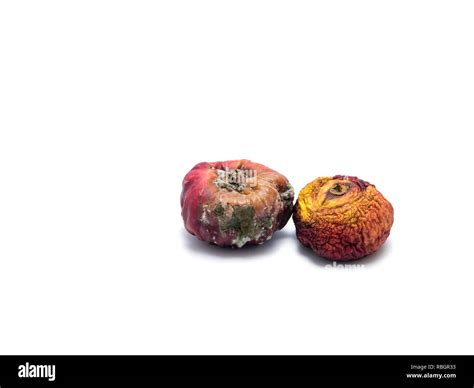 Two Rotten Fruits Isolated On White Background Stock Photo Alamy