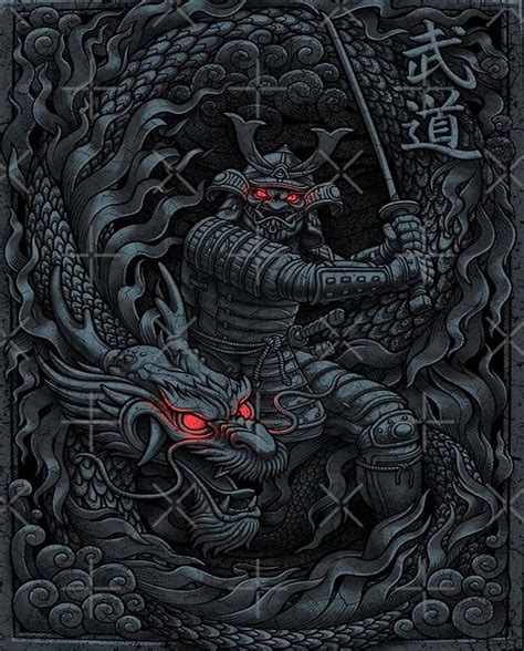 Dragon Samurai De Leen12 Redbubble Obra De Arte Samurai Arte De