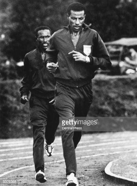 Ethiopian Long Distance Runner Abebe Bikila In Training For The