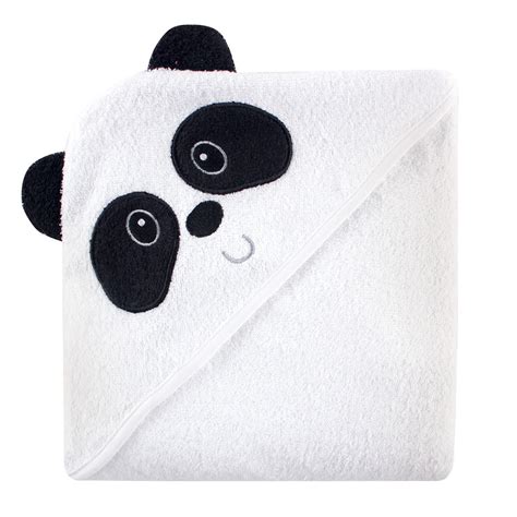 Luvable Friends Animal Face Hooded Towel Panda Baby And Toddler