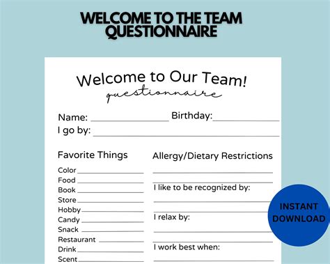 get to know me survey coworker questions favorites quiz employee appreciation employee