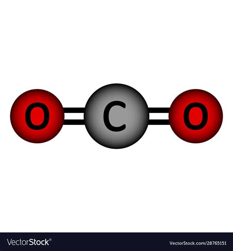 Carbon Dioxide Molecule Icon Royalty Free Vector Image