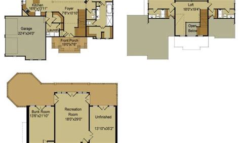 Rustic Mountain House Floor Plan Walkout Basement Jhmrad 154096