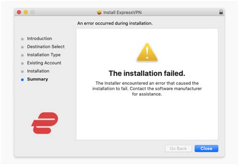 Mac Installer Error ExpressVPN