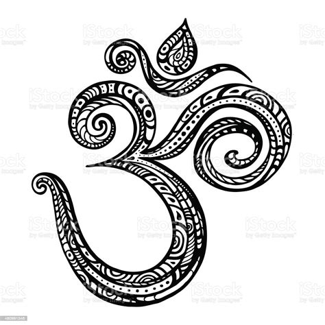 Aum Om Symbol Stock Vector Art And More Images Of 2015