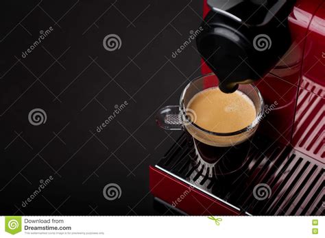 Cup Of Freshly Brewed Coffee Stock Photo Image Of Close Automatic