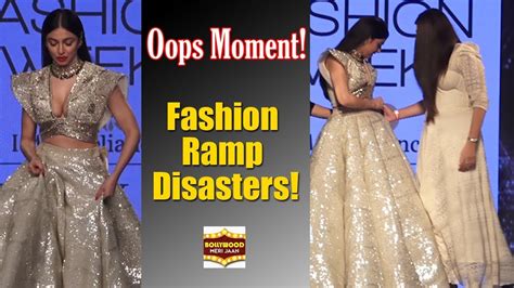 Divya Khosla Kumar Suffered Worst Oops Moment On The Ramp Walk Oops Moment Youtube