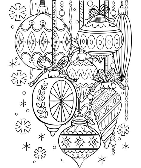 Coloring Pages Of Christmas Ornaments