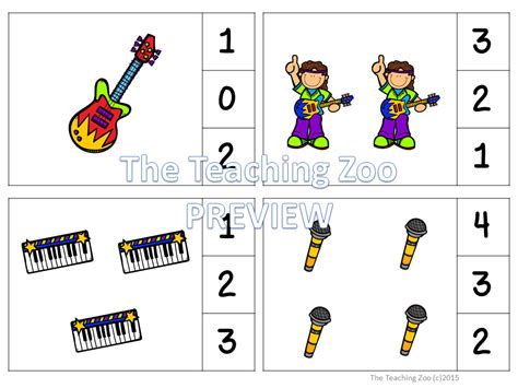 Rock Star Count And Clip Task Cards Numbers 1 30 Counting To 120
