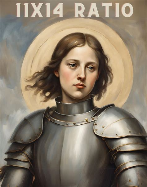 Saint Joan Of Arc Exquisite Portrait Digital Download Oil Painting